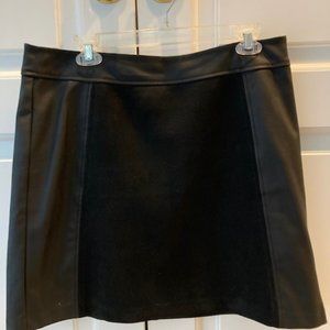 Ann Taylor Faux Leather and Suede Skirt